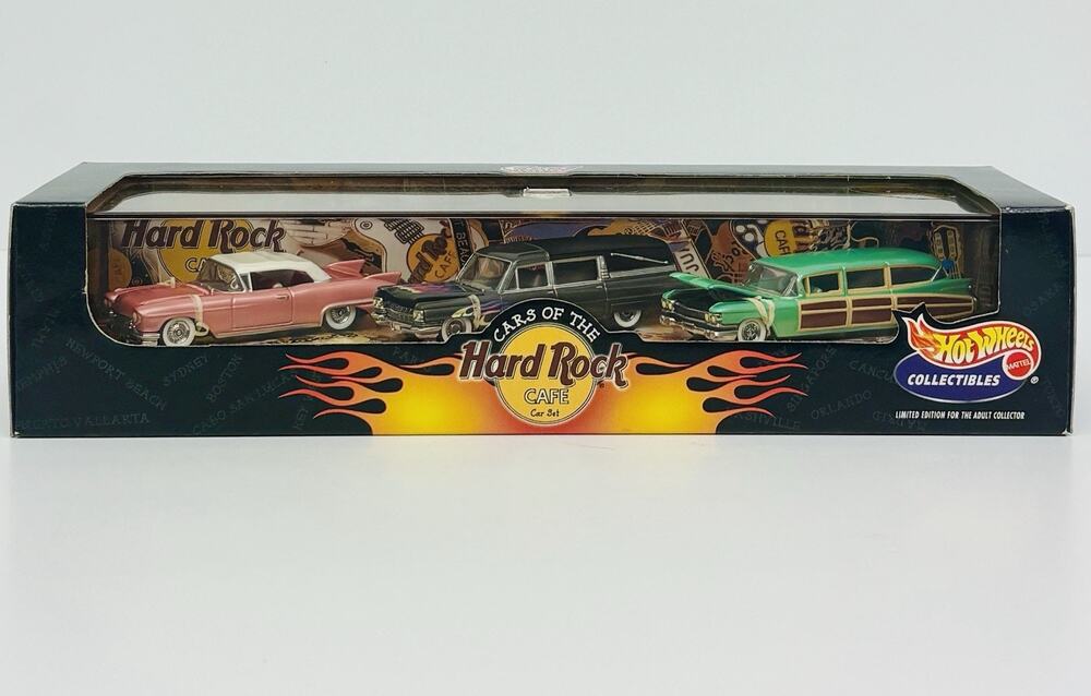 Hot Wheels Cars of the Hard Rock Cafe 3 Car Set Cool Classics Series 1 Sealed